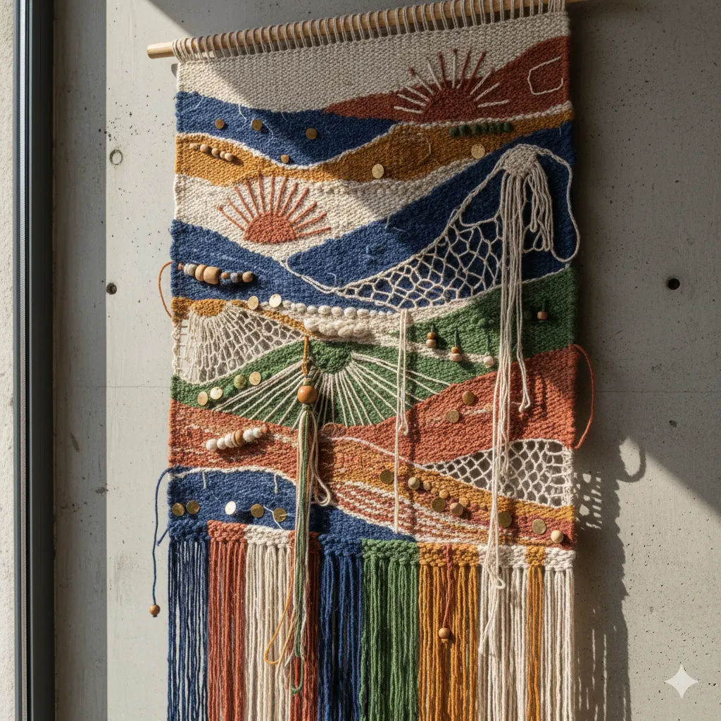 Handwoven textile art
